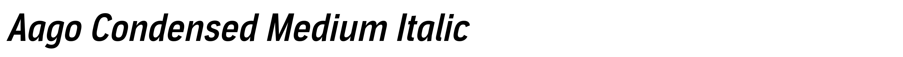Aago Condensed Medium Italic